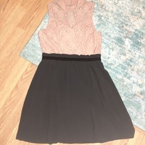 Mauve and black dress medium